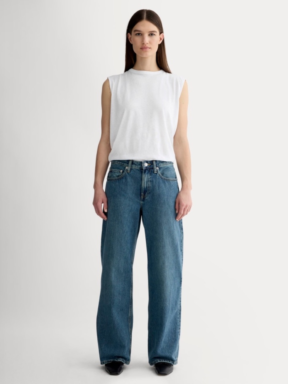 Everlane Women's Mid-Way Jean in Whisper Blue, Size 30, Cotton